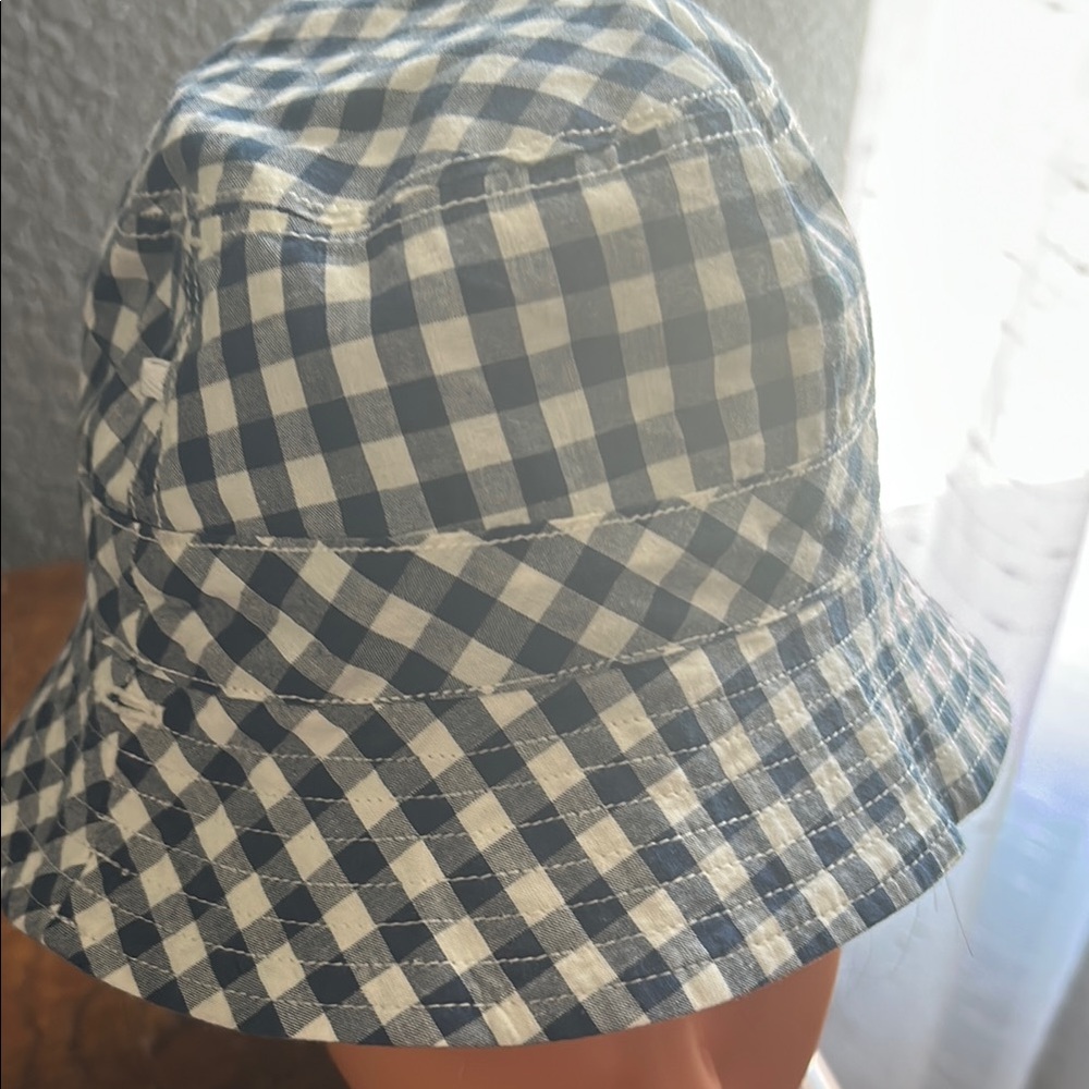 GAP Black and White Gingham Check Hat